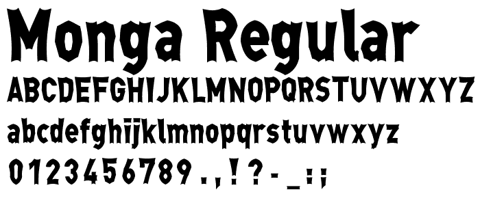 Monga Regular font
